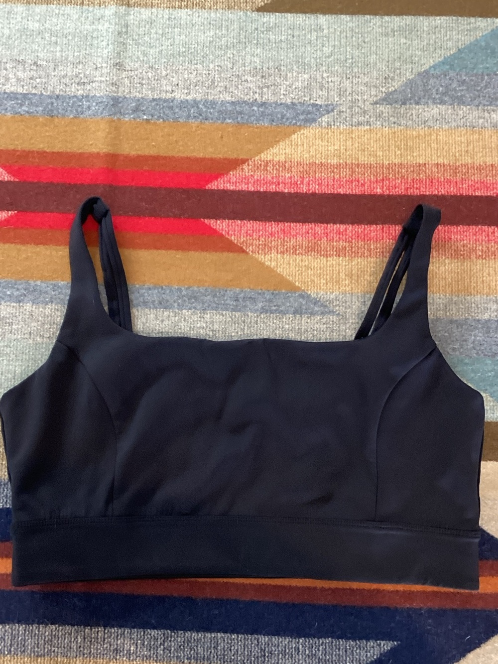 Black Double-Strap Support Sports Bralette